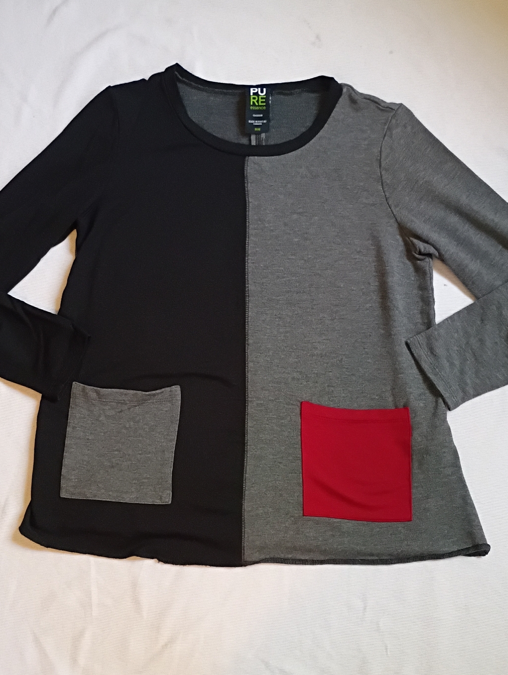 PURE Essence Colorblock Long Sleeve Top